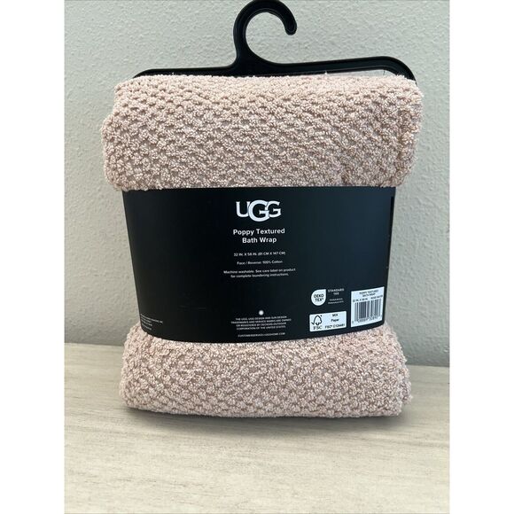 Authentic UGG One Size Adjustable Textured 100% Cotton Rose Water Body Wrap - Picture 2 of 4